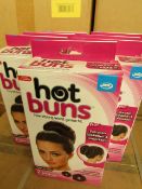 6 x JML Hot Buns 2 Piece Sets For Brown Hair. New & Boxed