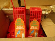 12x Wild Bird Feeder's with Integral Water Bowl - New & Boxed.