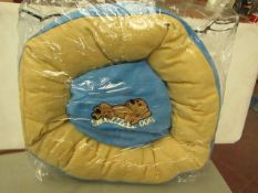 1x Snoozzzeee Dog - Sky Blue Donut Dog Bed (Size 19") - All New & Packaged.