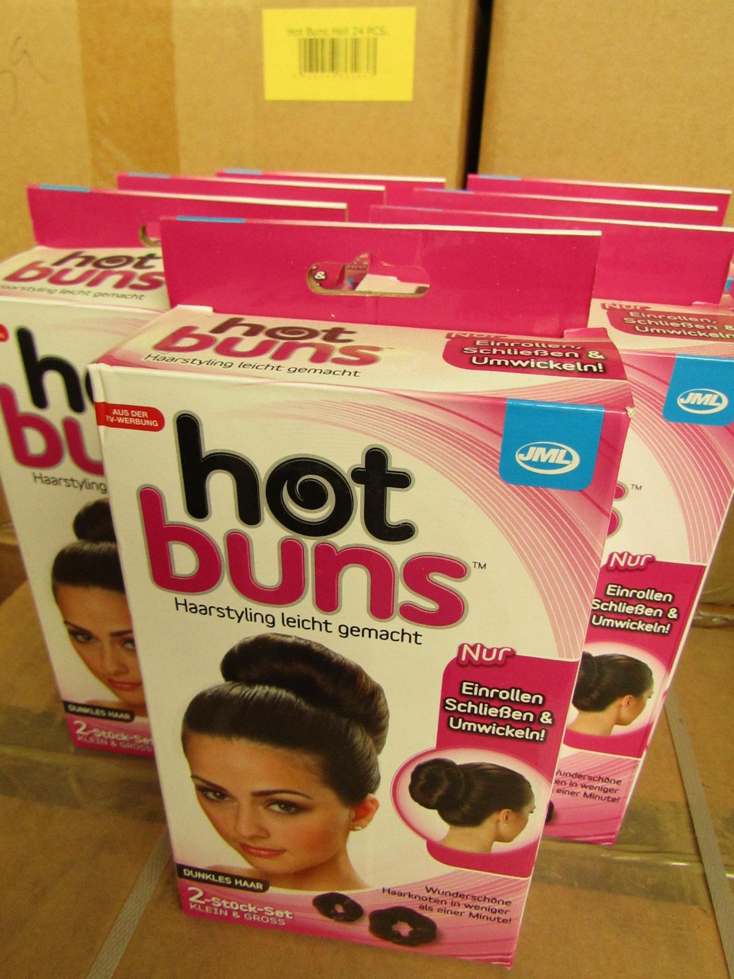 6 x JML Hot Buns 2 Piece Sets For Brown Hair. New & Boxed