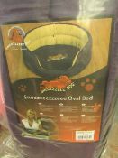 1x Snoozzzeee Dog - Purple Oval Dog Bed (37") - All New & Packaged.