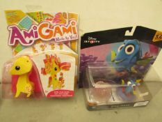 2 Items Being Finding dory playset & Amigami Giraffe. Both Unused & Packaged