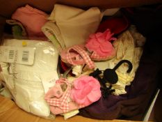 Box of Approx 30 Clothing Items, Mostly Kids. Look new but need washing
