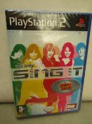 Box of 15 Disney Sing it For Playstation 2. New & Packaged