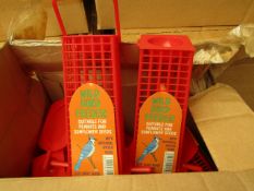 12x Wild Bird Feeder's with Integral Water Bowl - New & Boxed.