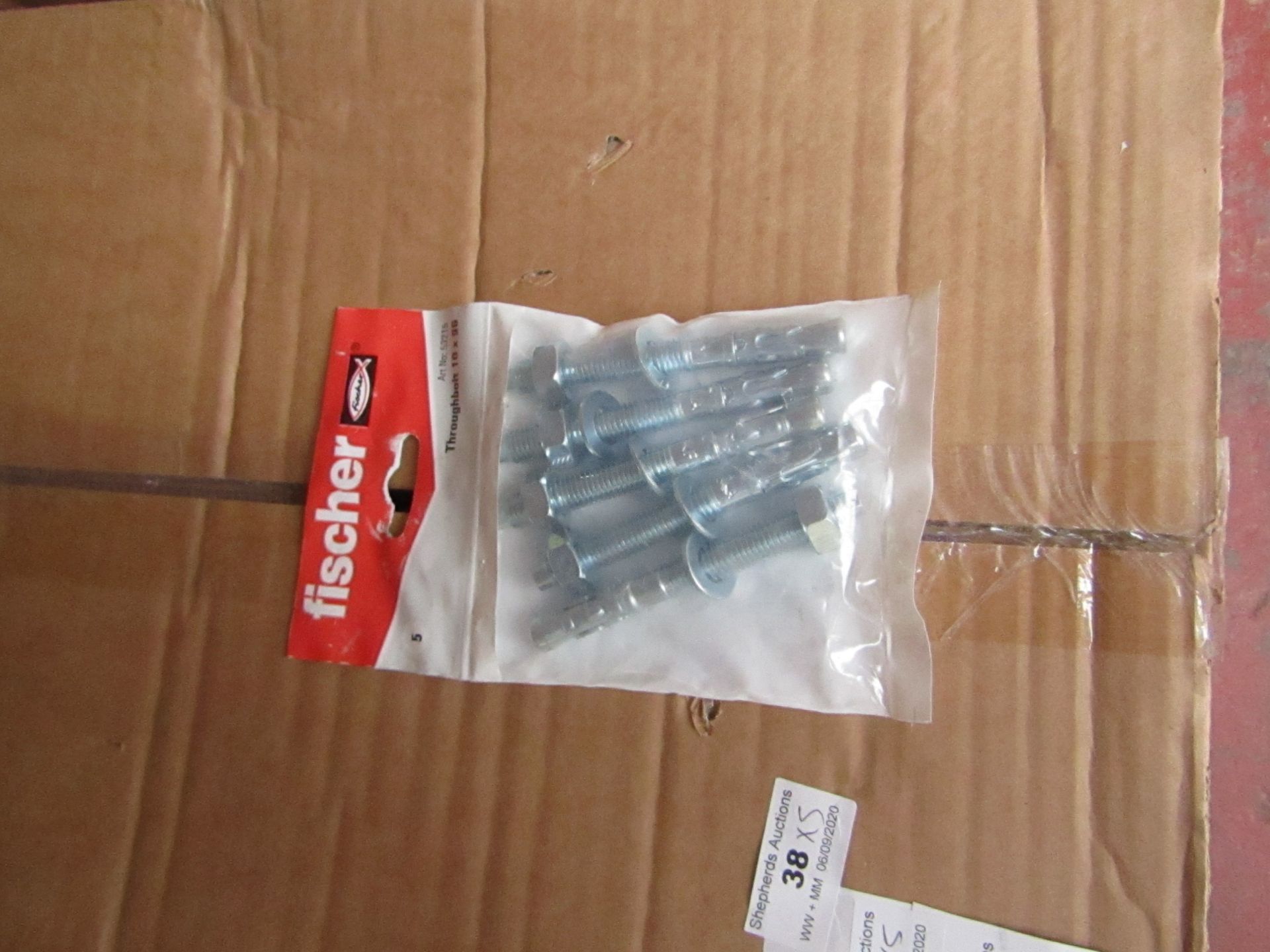 5x Fischer - Throughbolt 10 x 96 (Packs of 5) - New & Packaged.