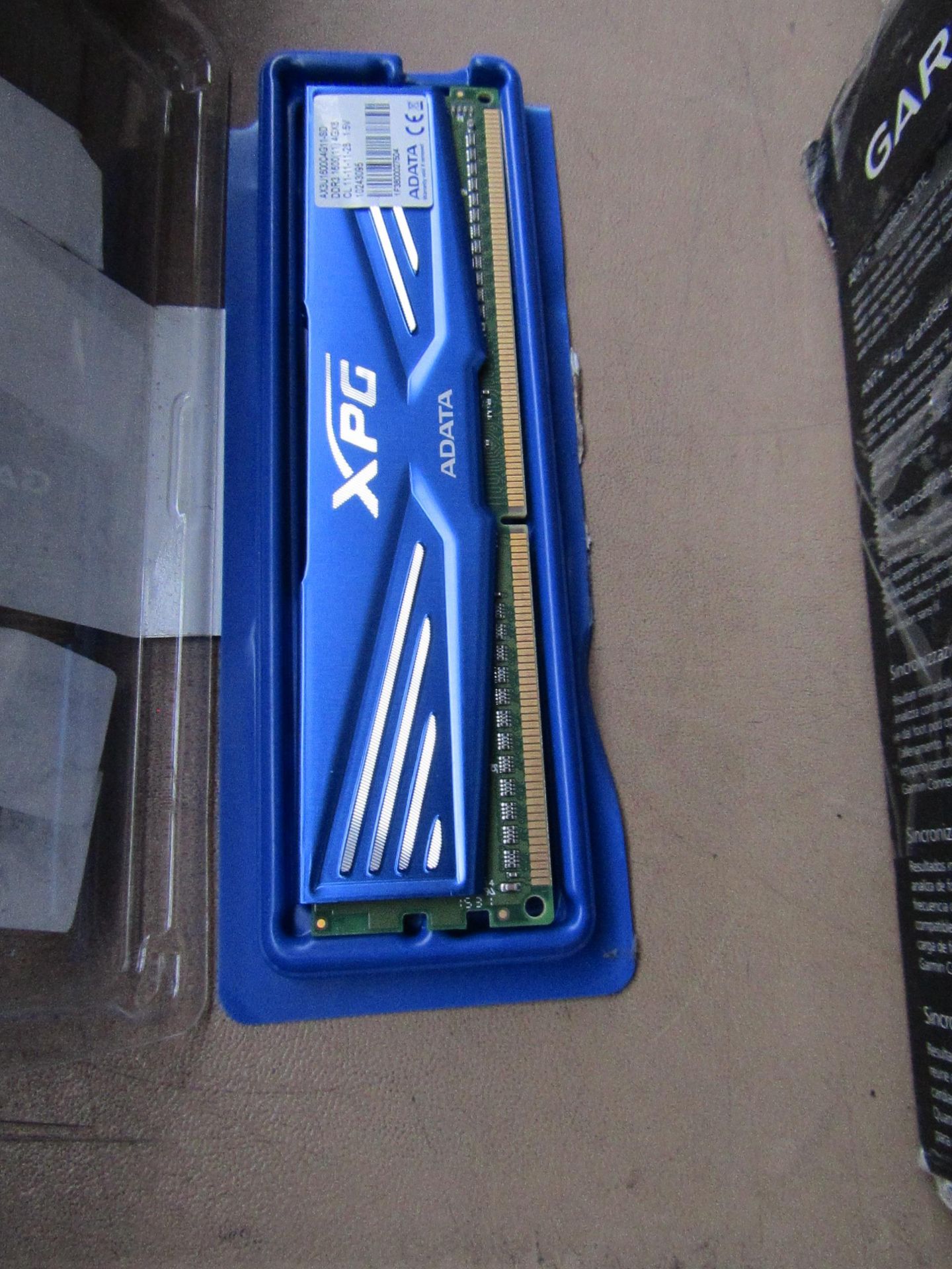 Adata XPG DDR3 memory module, unchecked and unknown size, could possibly be 4Gb from the marking but