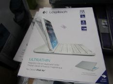 Logitech Iltrathin Magnetic clip on keyboard cover for iPad airs, boxed and unchecked