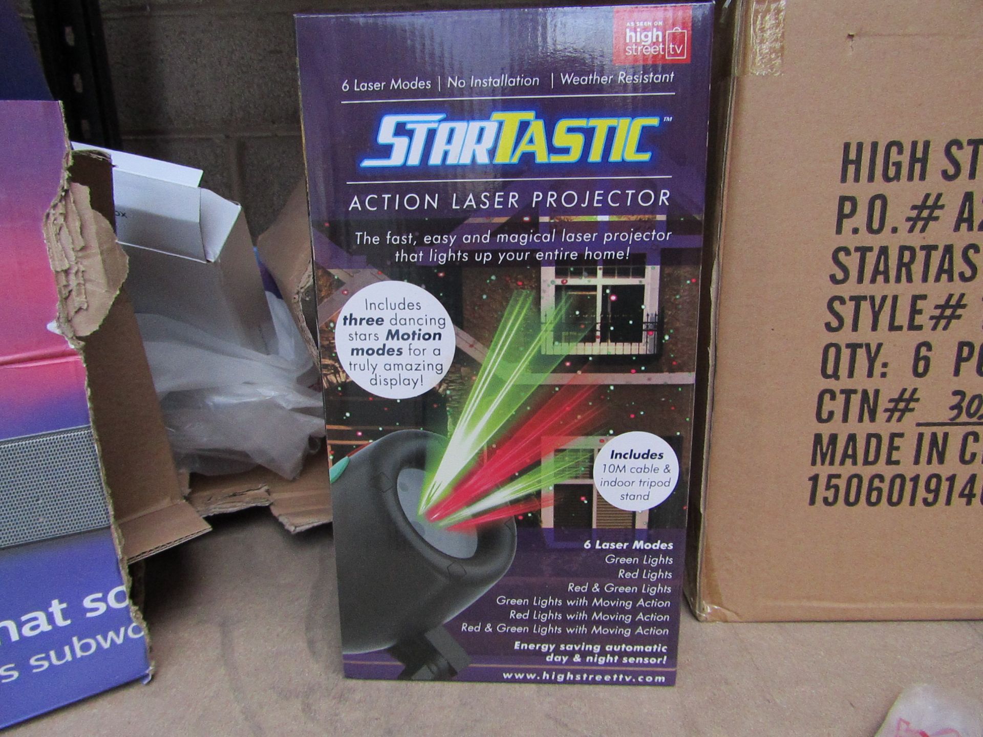 | 1X | STARTASTIC ACTION LASER PROJECTORS WITH 6 LASER MODES | NEW AND BOXED | SKU