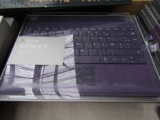 4x Microsoft Surface 3 Type cover, looks to be unused in original packaging but this is not