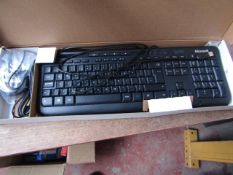 3x Microsoft Wired Keyboard and mouse set, boxed and unchecked
