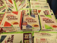 Box of 42 Kelloggs Nutri Grain Bars. Various Flavours. BB Dates from 8/8/20 - 26/11/20