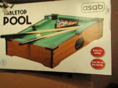 Asab - Tabletop Pool - Unchecked & Boxed.