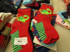 12 Pairs of Bos Dinosaur socks Size 3 - 5.5. New with tags.