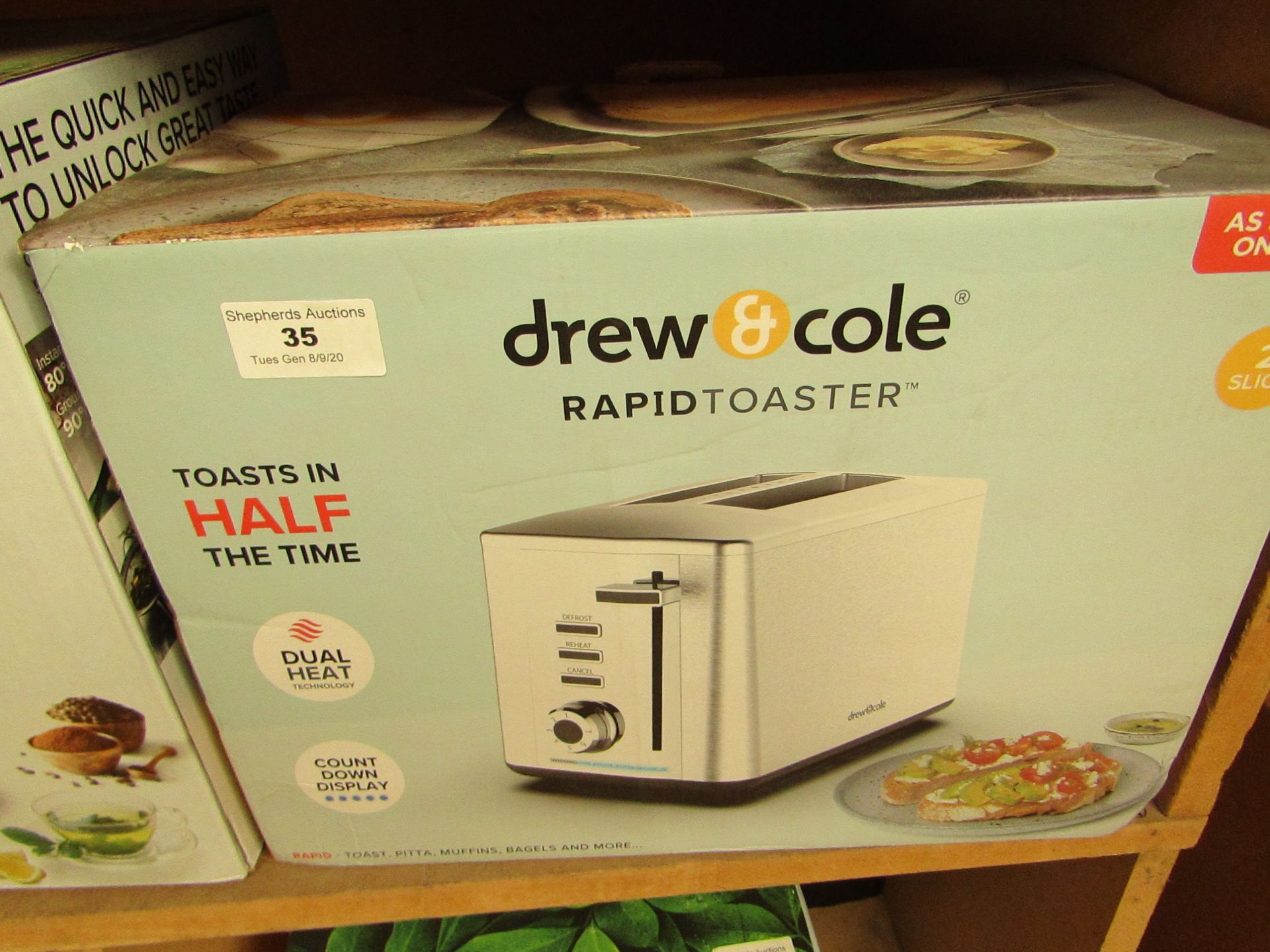 | 1X | DREW AND COLE 2 SLICE RAPID TOASTER | REFURBISHED AND BOXED | NO ONLINE RE-SALE | SKU - | RRP