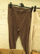 3 x Size 28 Chocolate Trousers. Unused & Packaged