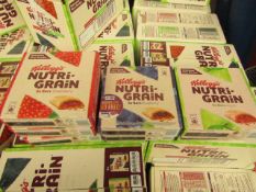 Box of 42 Kelloggs Nutri Grain Bars. Various Flavours. BB Dates from 8/8/20 - 26/11/20