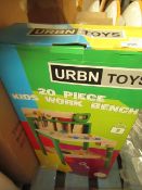 Urbn Toys 20 Piece Kids Work Bench. Boxed but unchecked