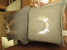 Pack of 2 Small Sequin Cushions. Unused & Packaged.