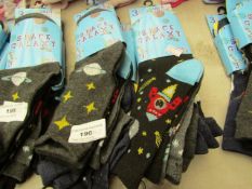 12 Pairs of Size 6 - 8.5 Boys Socks. New with tags.