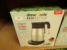 | 1X | DREW AND COLE REDIKETTLE 1.7L | TESTED WORKING BUT UNBOXED | NO ONLINE RE-SALE | SKU