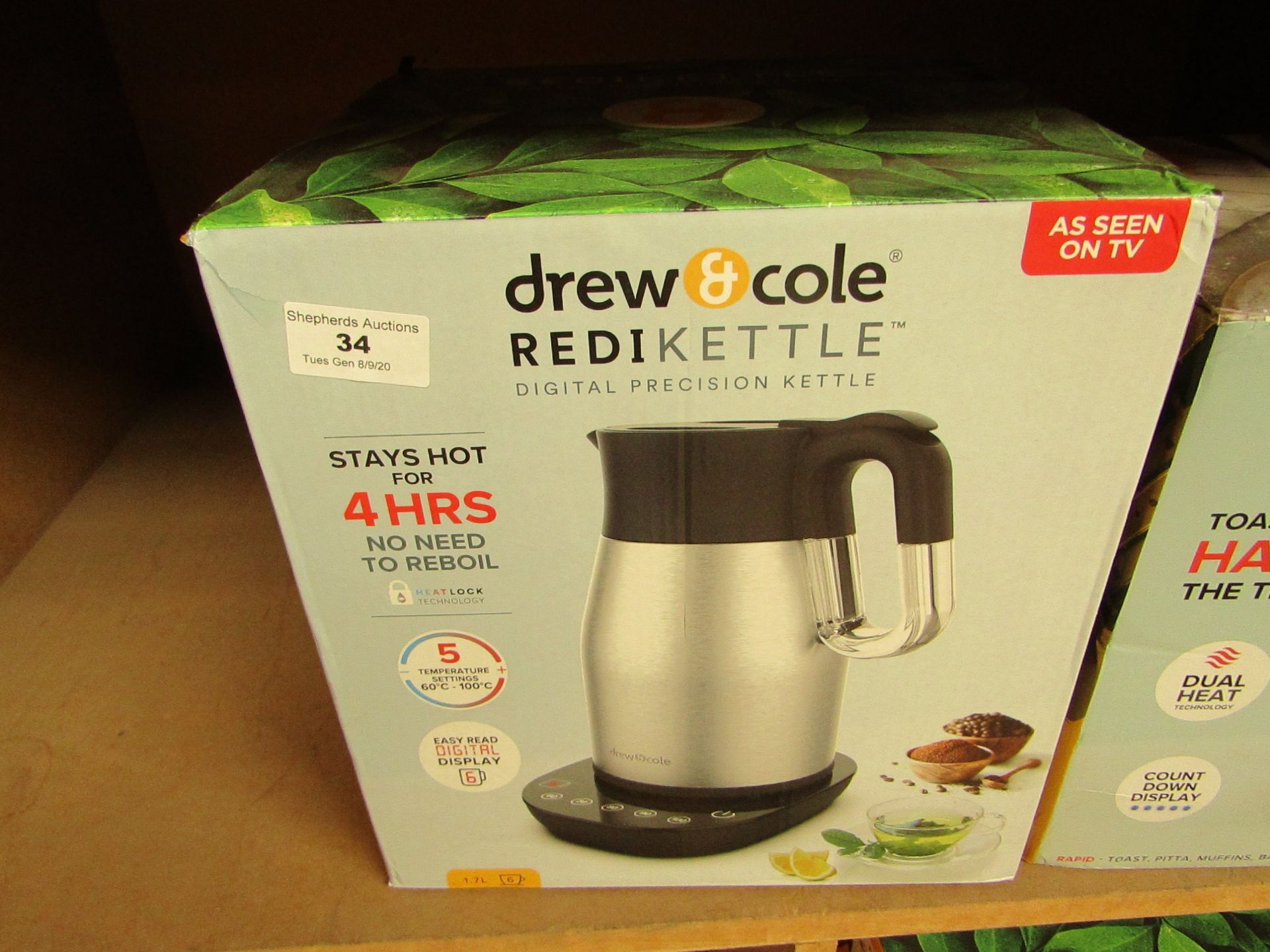 | 1X | DREW AND COLE REDIKETTLE 1.7L | TESTED WORKING BUT UNBOXED | NO ONLINE RE-SALE | SKU