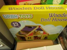Urbn Toys 13 Piece Wooden Dolls House. Unused & Boxed