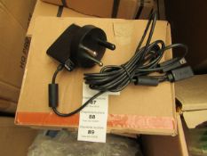 2x Xbox 360 Power cables. EU Plug - Unused & Boxed.