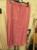 5 x Size 16 Rasberry Pleated Skirts. New & Packaged