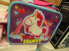 Box of 3 Stay Fluffy Girls Lunch Bags. New & Boxed