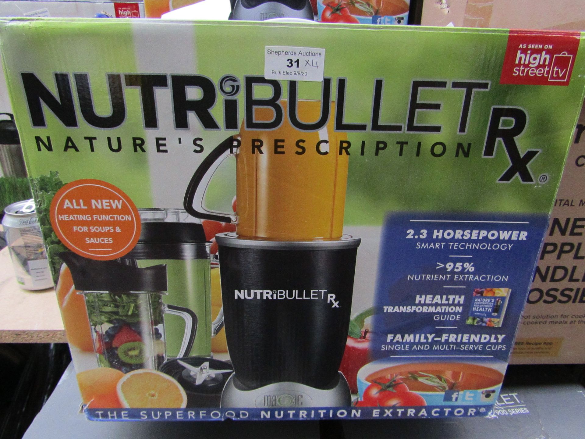 | 4X | NUTRI BULLET RX SERIES HEALTH BLENDERS | UNCHECKED AND BOXED | NO ONLINE RESALE | SKU