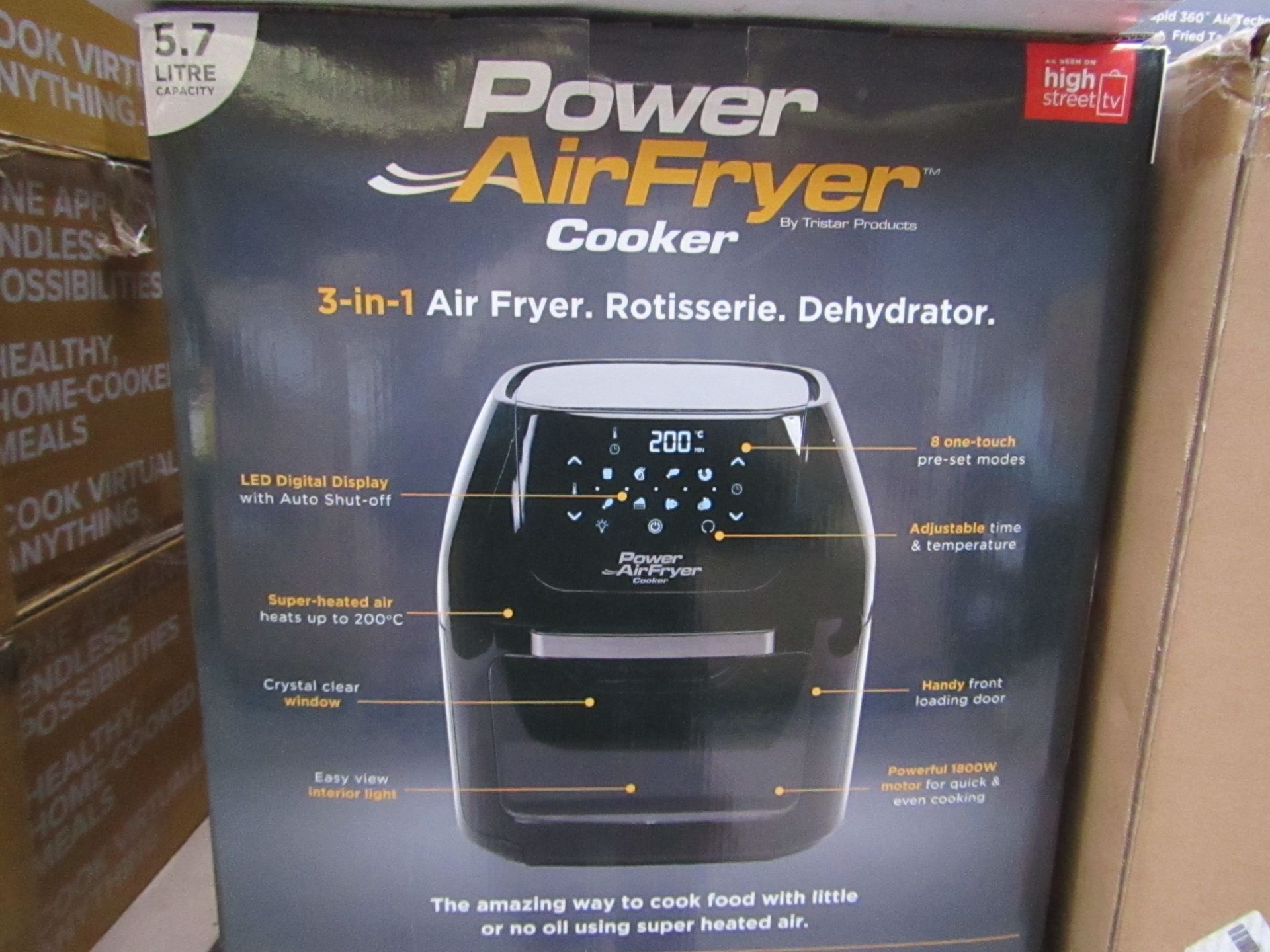 | 6X | POWER AIR FRYER COOKERS | UNCHECKED AND BOXED SOME MAY BE IN NON PICTURE BROWN BOXES| NO