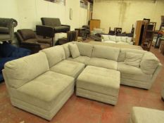 Grey M Star 6 piece sectional sofa, could do with a clean but doesn't appear to be any major