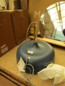 | 1X | COX & COX BLUE & BRASS LIGHT PENDANT RRP £95 BOXED  | LOOKS UNUSED (HAS A COUPLE OF SCUFFS ON