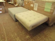 | X | MADE.COM CUSHIONED BUTTONED FOOTSTOOL90 X 90 CM  | UNCHECKED, BUT IT DOES HAVE A FEW DIRTY