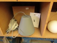 | 1X | GREY SINKER PENDANT LAMP | UNTESTED BUT LOOKS UNUSED (NO GUARANTEE), BOXED | RRP £215.00 |