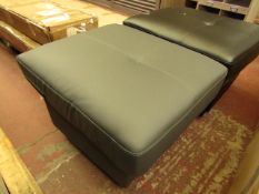 1 X Grey PU Foot Stool new