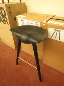 | 1X | BY LASSEN ML42 COUNTER STOOL BLACK STAINED | LOOKS UNUSED (NO GUARANTEE), BOXED | RRP £