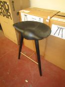 | 1X | BY LASSEN ML42 COUNTER STOOL BLACK STAINED | LOOKS UNUSED (NO GUARANTEE), BOXED | RRP £