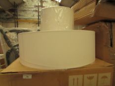 | 1X | MADE.COM EXTRA LARGE SAGE LAMPSHADE WHITE  40 H X 57 L X 57 W CM | RRP £195 BOXED  | NO