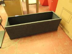 | 2 X | COX & COX  SMALL GALVANISED FLUTED TROUGH 60 X 20 X 18 CM  | LOOKS UNUSED | RRP - £55 | NO