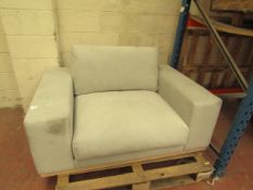 1X | SWOON GREY ARM CHAIR | APPEARS TO HAVE NO MAJOR DAMAGE AND MAY CONTAIN A FEW MARKS | RRP - |