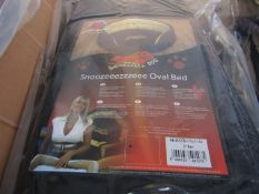 2x Snoozzzeee Dog - Black Oval Dog Bed (37") - New & Packaged.