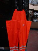 LYNGSOE - Rainwear Microflex - Bib 'n' Brace - Size X Large - Hi-Viz Orange (WaterProof,