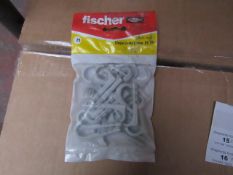 5x Fischer - Single Cable Clamp ES 18 - (Packs of 25) - New & Packaged.