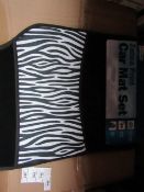 Full Set of Zebra Print Car Mats - New.