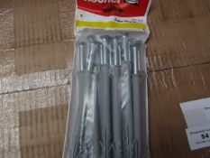 5x Fischer - Frame Fixing 10 x 115 (Packs of 12) - New & Packaged.