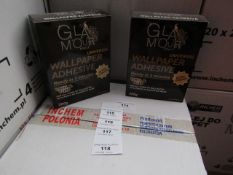 Box of 20x 200g packets of Glamour Effect extra strong Universal wall paper adhesive - New & Boxed.