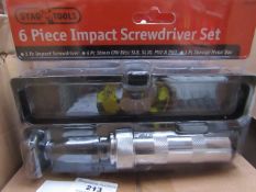 Stag - 6 piece impact screwdriver set - New & Packaged.