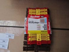 2x Fischer - Multi Pack of Wall Plugs (Pack of 200) - New & Packaged.